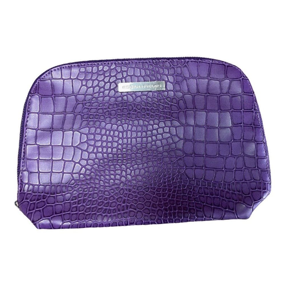 Rodan and‎ Fields Purple Snake Skin Cosmetic Bag Makeup New